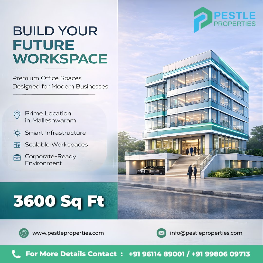 pestleprop83753's tweet image. 📍 Prime Malleshwaram location. 3600 sq ft. Smart infrastructure. Corporate-ready. This is where your next chapter begins.

Enquire now → info@pestleproperties.com | 📞 +91 99806 09713

#PestleProperties #OfficeSpace #Malleshwaram #CommercialProperty #PremiumOffice #Bangalore