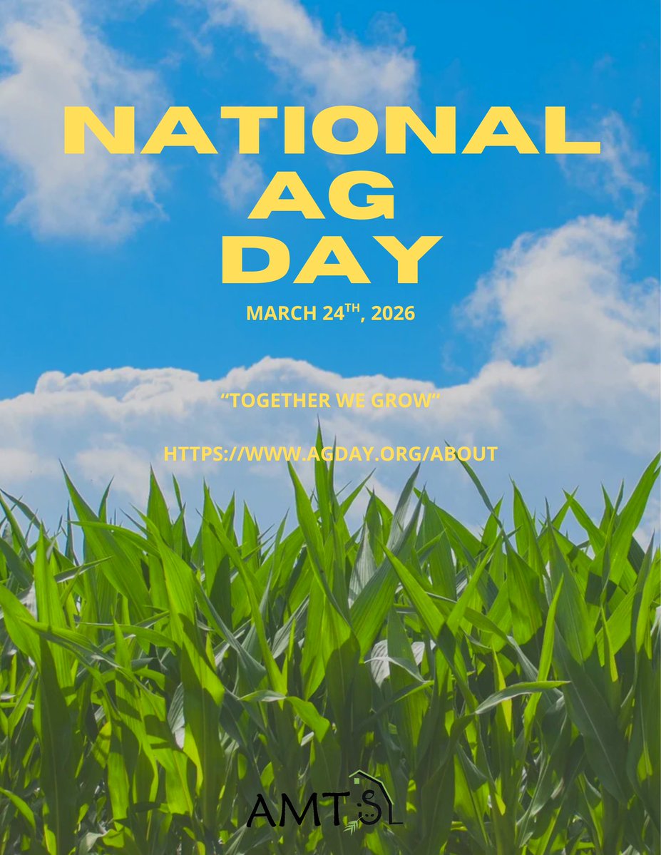 Today is National Ag Day. We say a big "thank you" to those who work in agriculture, our world wouldn't be the same without you!