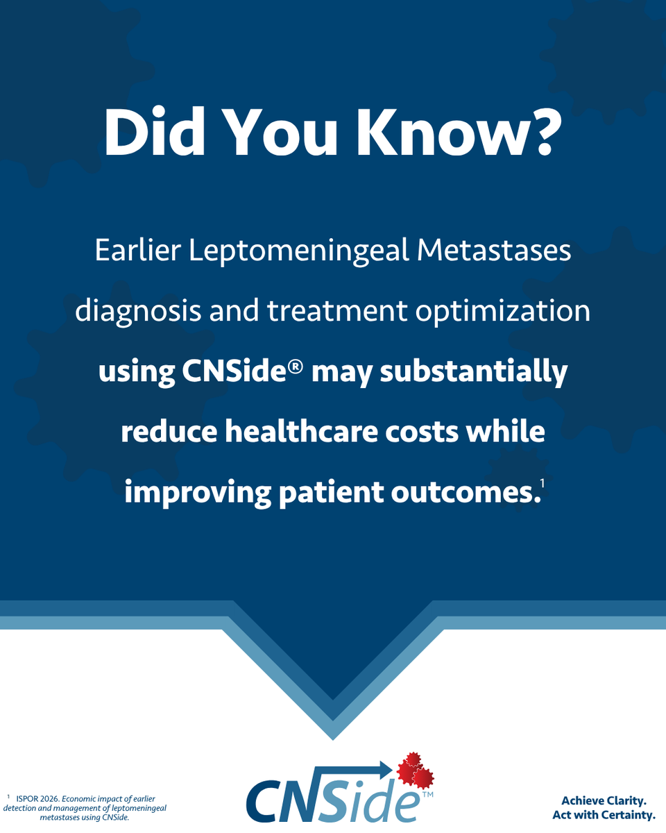 CNSideDx's tweet photo. Earlier detection of leptomeningeal metastases (LM) isnβt just clinically meaningful, it may also significantly reduce the total cost of care.
Learn more:
https://t.co/zANWqvE1RA
#Oncology #NeuroOncology #LeptomeningealMetastases #CancerDiagnostics #CNSide #HealthEconomics https://t.co/3ZqzHx4hxH