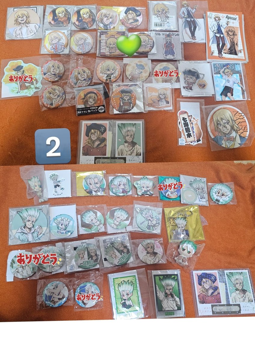 ankoromo3's tweet photo. 【交換譲渡】Dr.STONE ドクターストーン ドクスト 缶バッジ アクリルカード アクスタ　（1/3）

譲)スタンリー、ゼノ、千空、龍水、ゲン、羽京、司、氷月、チェルシー
求)定価+送料or異種千空、龍水
グッズ整理のために推しも重複しているものをお譲りに出させていただいています。条件はツリー先へ
→ https://t.co/m2lA8bcDy2