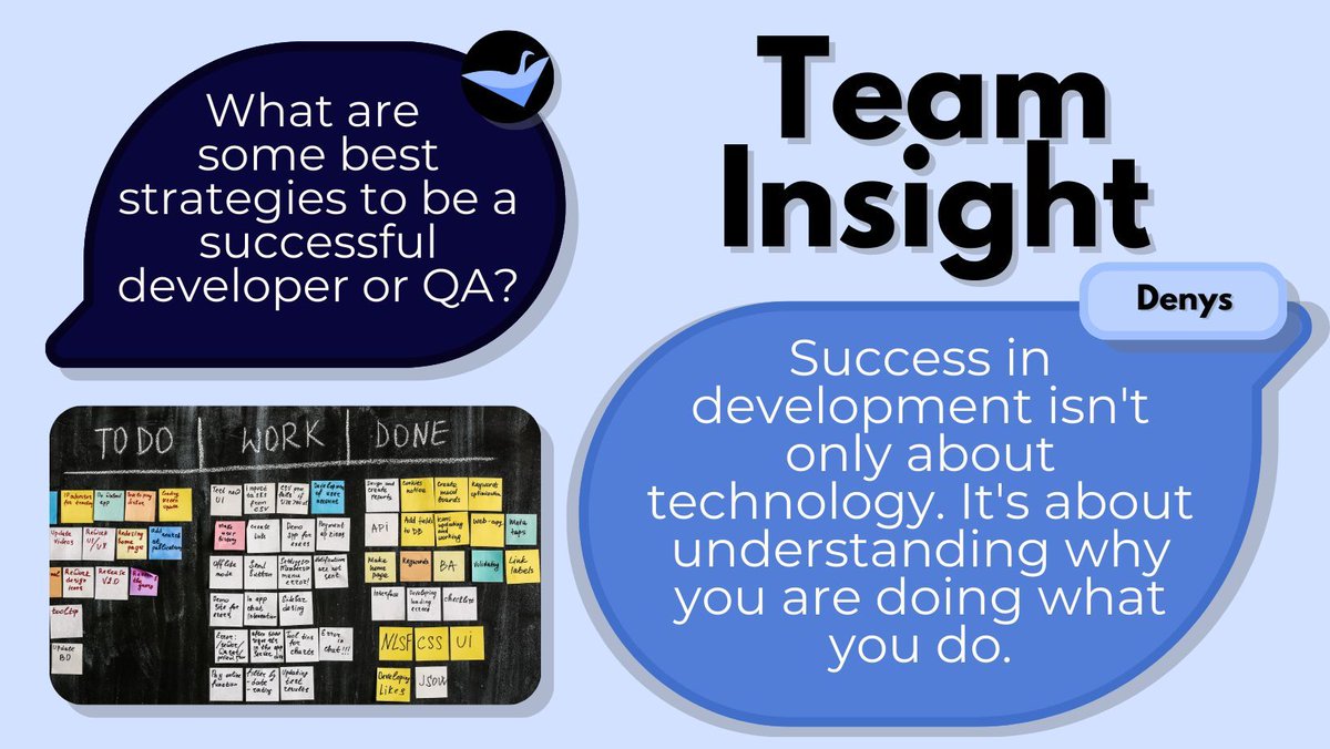 swan_software's tweet image. What are strategies to be a good developer or QA? A team member offers his insight. #companyculture #teamwork #techcommunity