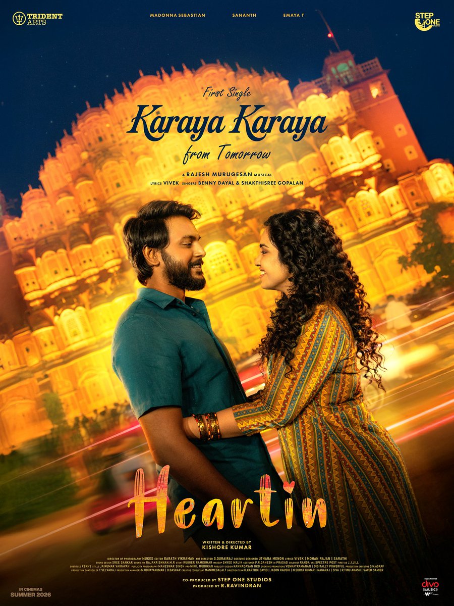 “Karaya Karaya” - The First Single from #Heartin Drops Tomorrow A ...