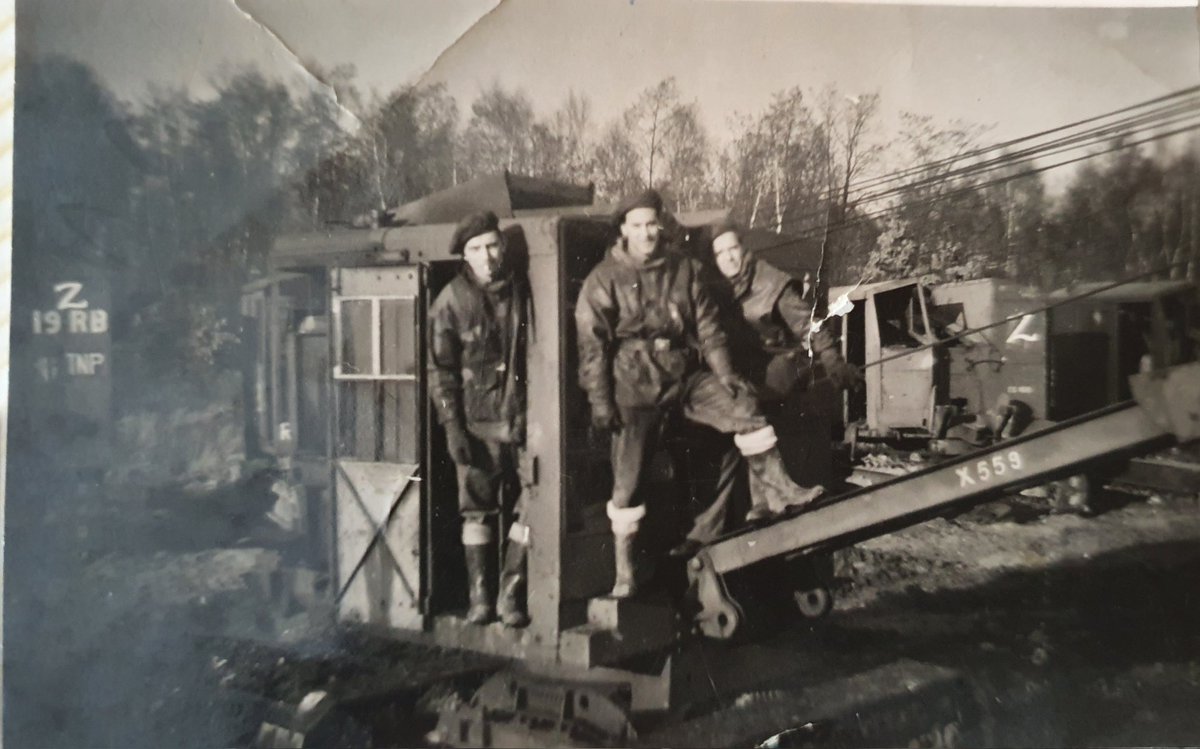 mac657's tweet photo. @ww2research @itsjohncrotty @ConorHogarty @EGPOSullivan @theirishstory @irelandbattles @heritage_irish @RMcGreevy1301 @HistoryPegg @militaryhistori @milnem @sean_f_scullion @michaelkeegan14 Don't know for sure Joseph. At that time he was a plant operator with 4 GHQ RE, 21st Army  gp. I know from research that 4 GHQ troops were allocated to the 227 Inf bde area. He joined in '44 but because of his trade remained in Germany until '47 helping with the reconstruction. https://t.co/uQt0SPBOgi