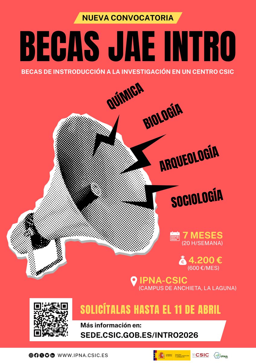 ipnacsic's tweet photo. En el #IPNA-CSIC ofrecemos 17 planes de formación en diversas áreas

Participarás en un proceso competitivo nacional y, si obtienes la beca, podrás elegir tu plan y centro (y esperamos que sea el IPNA 😉)

ℹ️ Planes formación IPNA: https://t.co/0CZ4uC0CRF https://t.co/WaSMFf3I8B