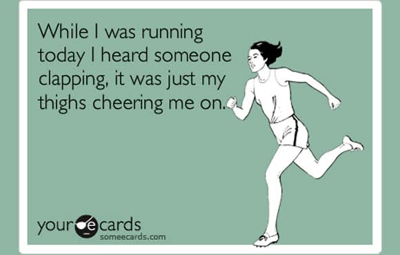 Mohawkmiles's tweet photo. Not sure what’s louder… my breathing, my footsteps, or the round of applause from my thighs by mile 8. 
Sounded like a standing ovation 🤣
#mohawkmiles #thickthighs https://t.co/KINpOBSFNx