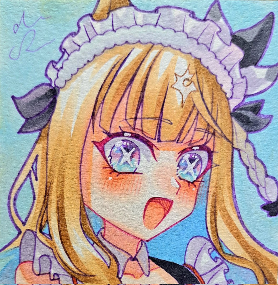 naruse_ritsu's tweet photo. この豆色紙の紙質がいい！！
#アーモンドアイ　#成瀬のメイドウマ娘 https://t.co/Ave0w3J2Mb