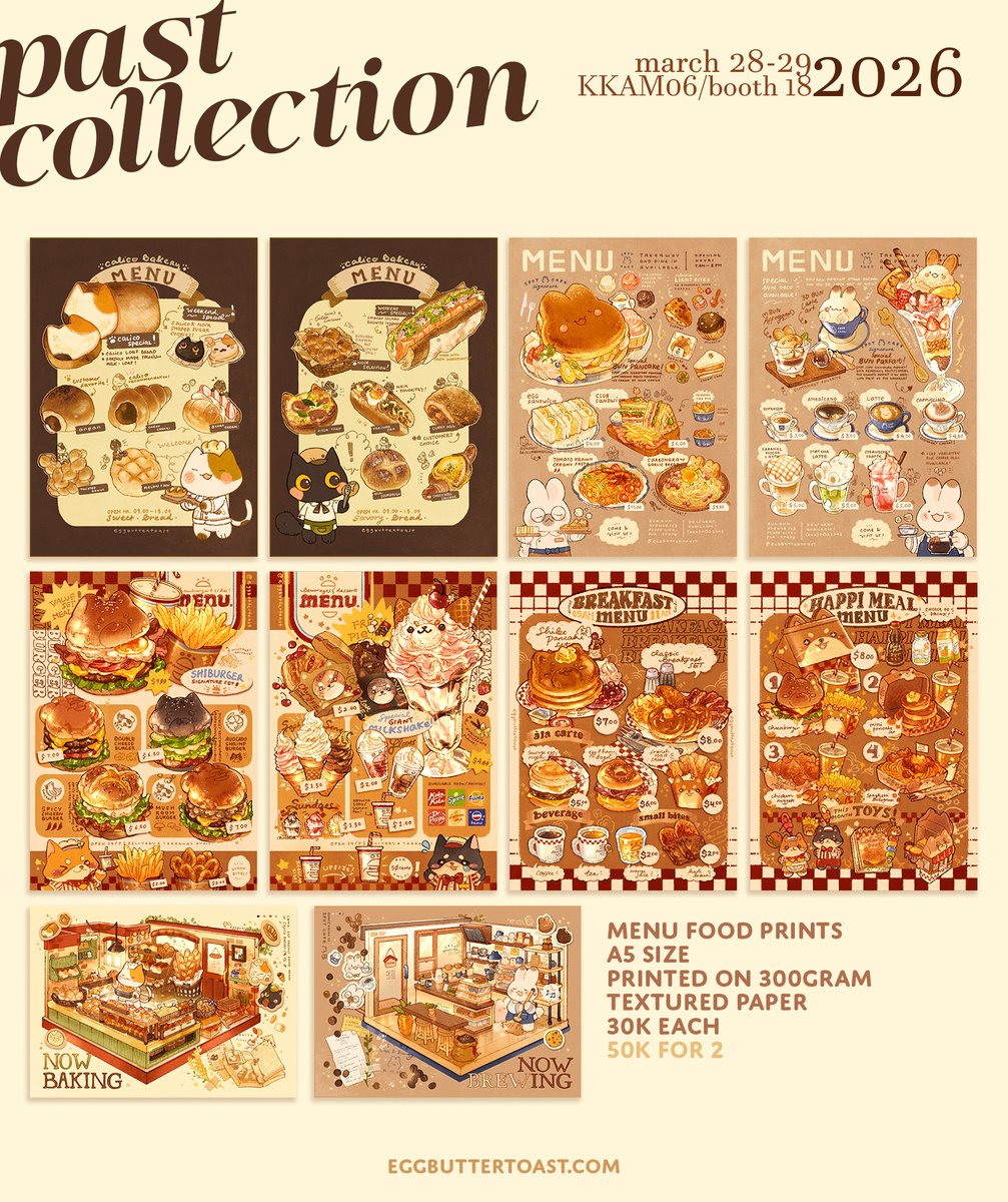 bestrollever's tweet photo. [2/3] 

#KKAM06 #KKAM #kirakiraartmarket 
New prints, older ones, and stickers! 

📌 KKAM06-Chillax Sudirman
📌 28-29 March 2026 
📌 Booth 18-eggbuttertoast https://t.co/iWnKhaQAzJ