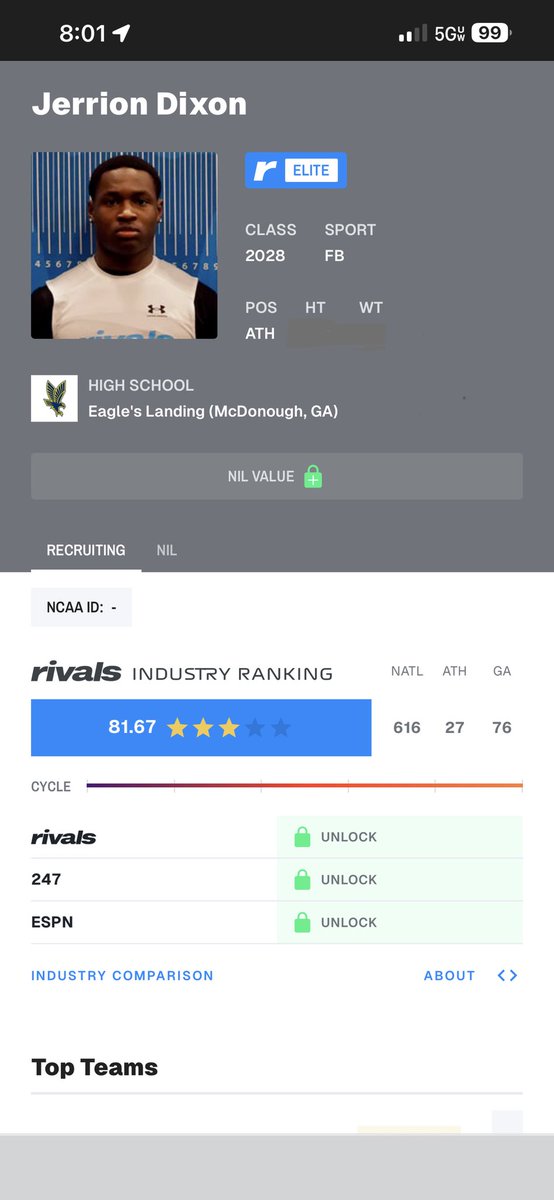 jerrion_dixon's tweet photo. Blessed to be ranked as 3star 🙏🏾 still alot of work to be done !!

@On3 @RecruitGeorgia @adamgorney @Rivals https://t.co/5BKHYd3NrB