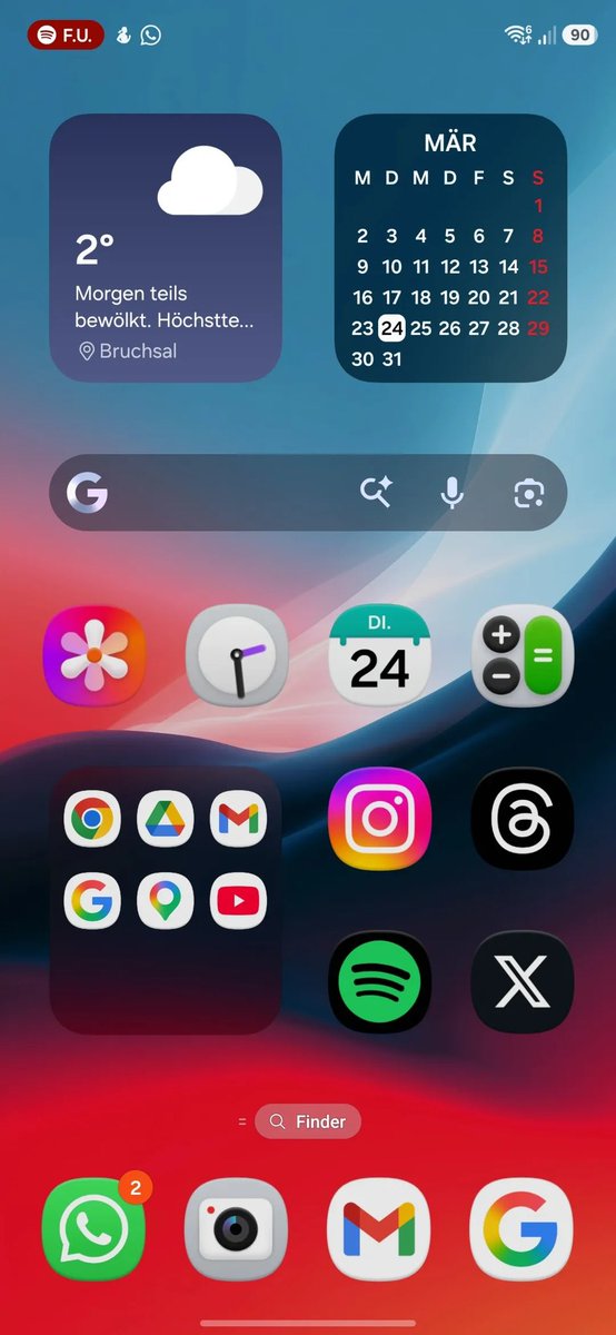 oneuios's tweet photo. I just uninstalled all the bloatware on my S26 Ultra with the ADB APP CONTROL, without root. Now it's tidier and you save some memory and background processes . And here my homescreen S26 Ultra One Ui 8.5 https://t.co/au3DHLfl1g