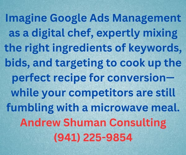 AndrewShuman7's tweet photo. Google Ads Management https://t.co/CqcomYYxgm