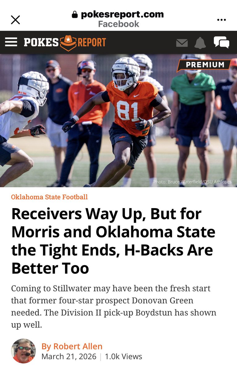 JennJB1030's tweet photo. He’s working hard and giving them everything he’s got. Can’t wait for their Spring Game.🖤🏈🧡
@BodieBoydstun @PokesReport @CowboyFB 

https://t.co/35aRidOg8h https://t.co/egeMMoBxS6