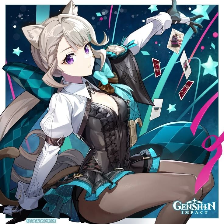 saroglakh's tweet image. Sayaka as Yae miko and Kirari as Lynette yes yes #vision