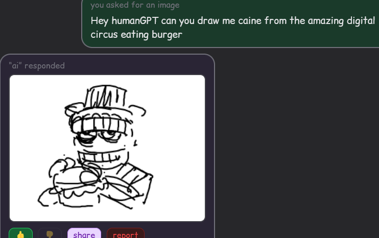 Dude whoever drew this caine eating burger well done this is incredible