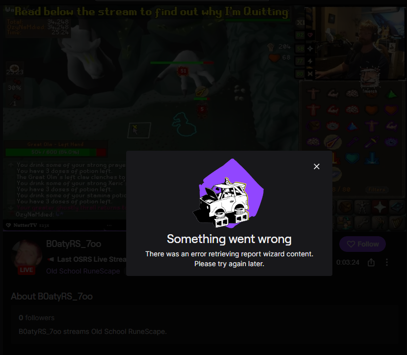 maow_mix's tweet photo. @Twitch @TwitchSupport 

Phishing scammers found a way to break the function of the report feature. https://t.co/5qGKIS0O2M