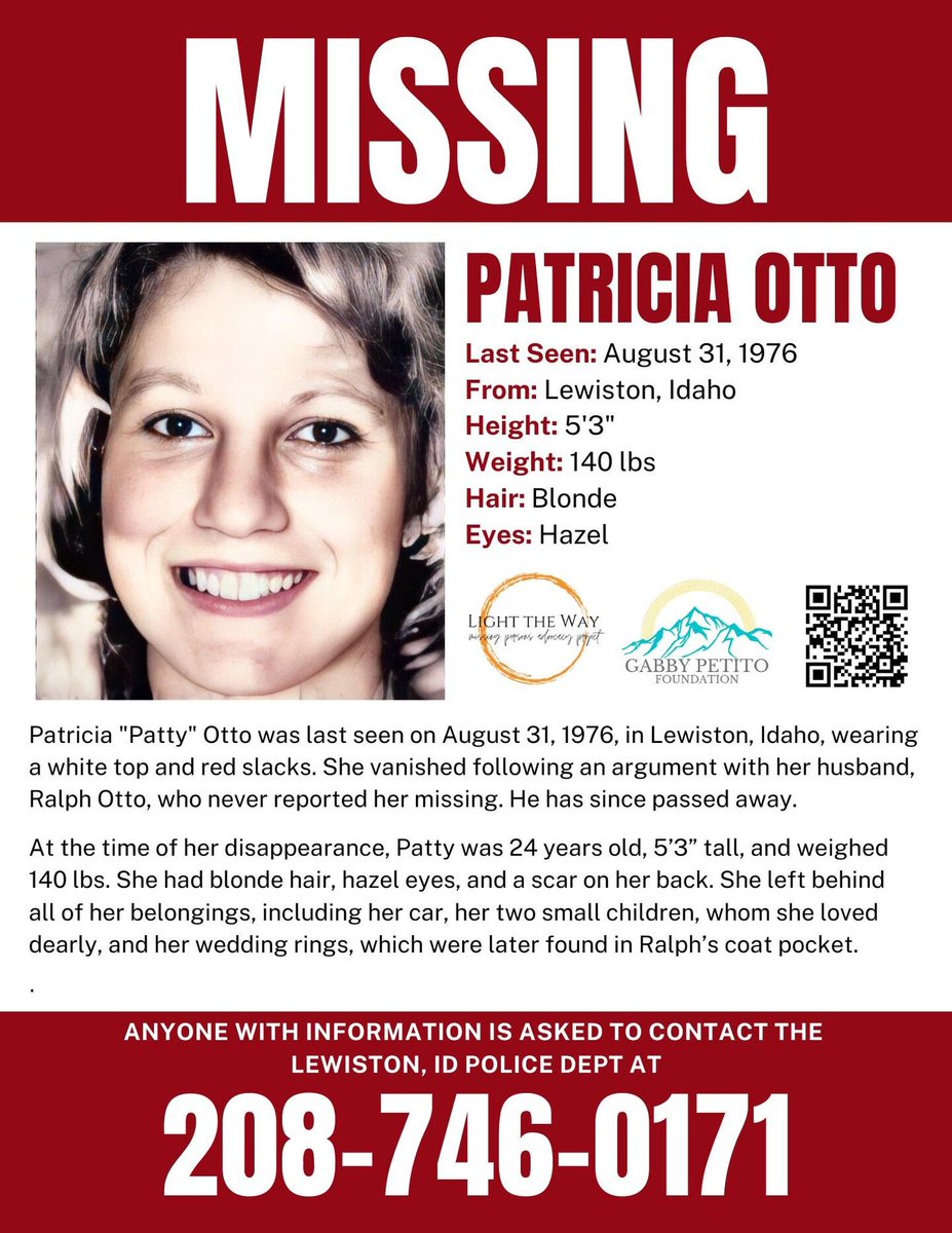 LightTheWay22's tweet photo. #PattyOtto, the wife of #RalphOtto, is #missing and he is believed to possibly be involved. Did you know him? Did you see him? Please come forward. #TipTuesday https://t.co/YdzQDUa9OB