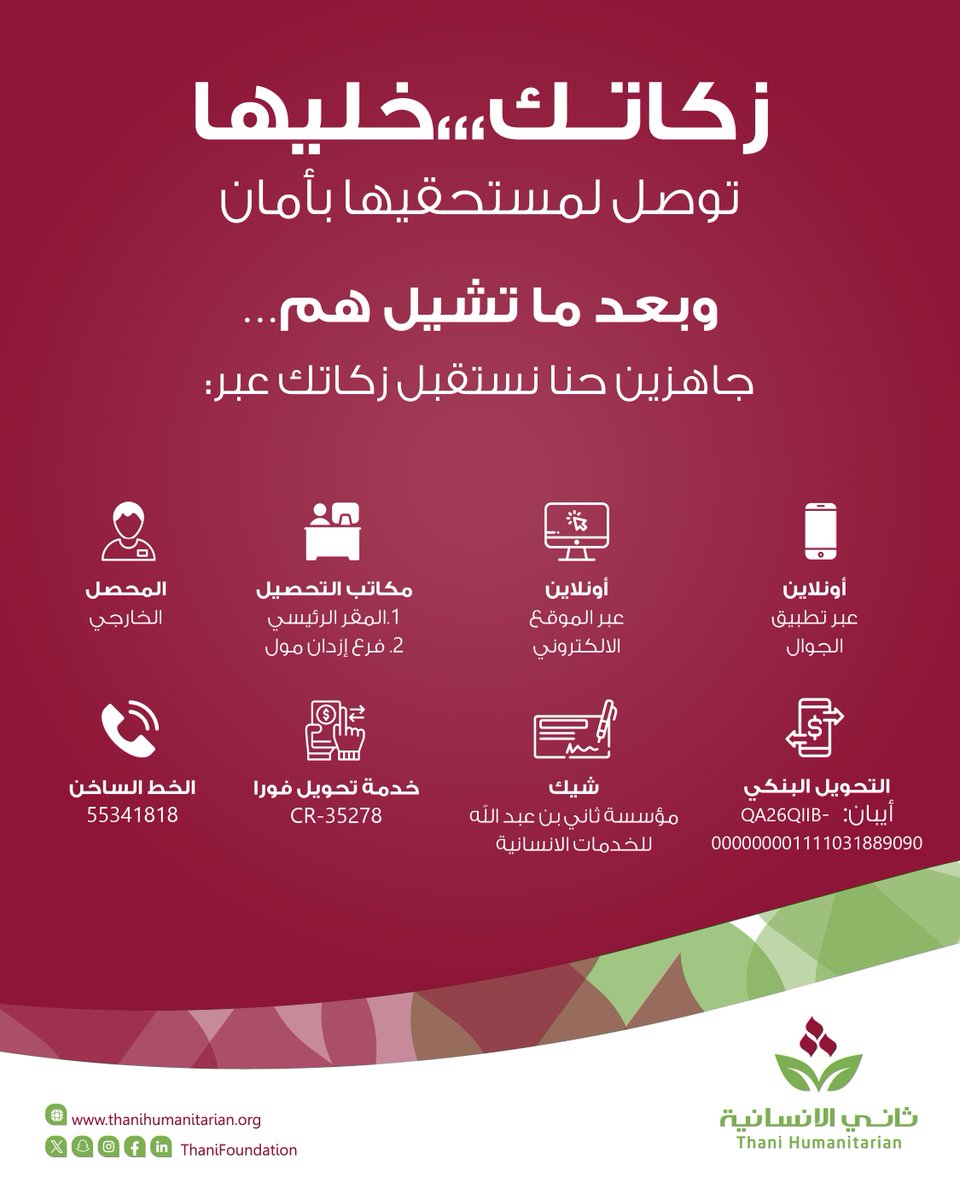 مؤسسة ثاني الانسانية tweet media