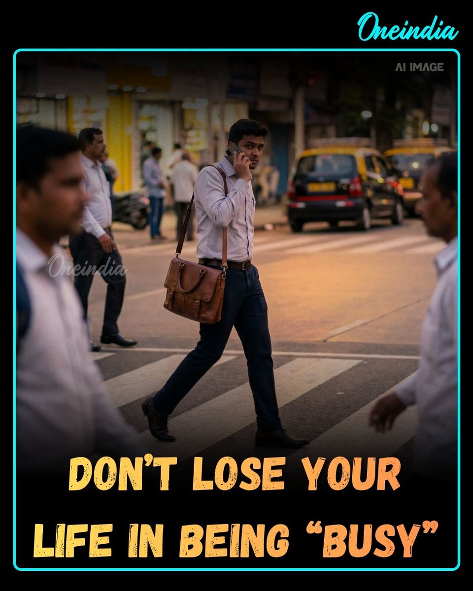 Oneindia's tweet image. Don’t get so busy making a living that you forget to make a life.  Slow down, breathe, and cherish the moments that truly matter.

#LifeBalance #MindfulLiving #SelfCare #InnerPeace #LifeLesson #OI