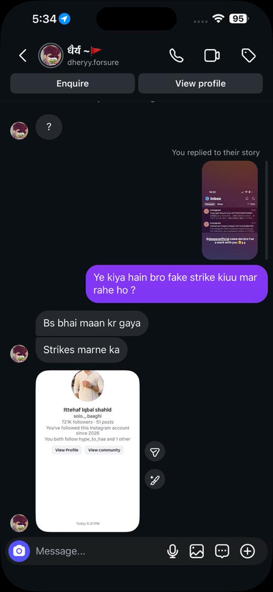 deepexofficial's tweet photo. @InstagramComms @Meta @instagram
My insta "deepexofficial" account is being targeted by false copyright strikes from an unknown user who is threatening to disable my account. I attached proof of harassment. Please review &amp; take action against this misuse of the reporting system. https://t.co/hUGrqOCuUD