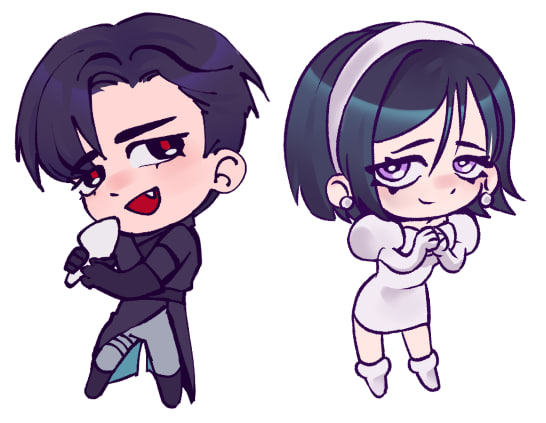 Sh0yto's tweet photo. Some chibi Ivan and Sua 
#alienstage #ALNST #Ivan #Sua https://t.co/LfJmmwV2ye