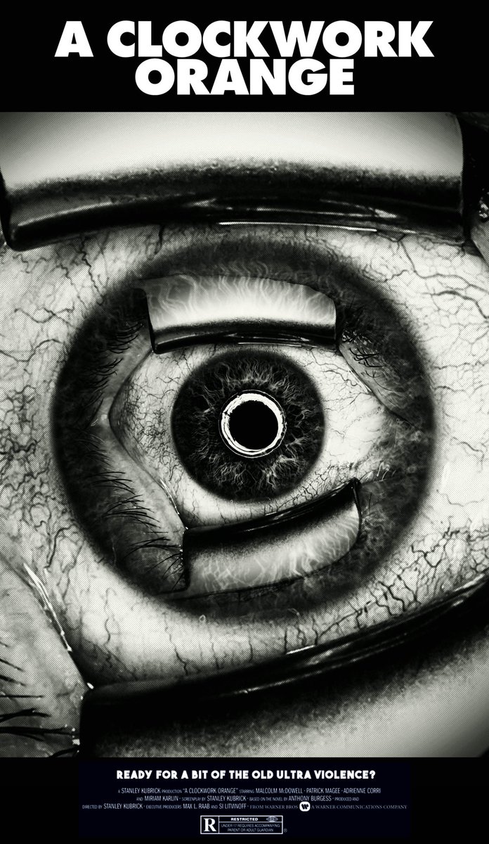 A CLOCKWORK ORANGE ~ tribute poster
Dir. by Stanley Kubrick