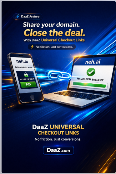 Daazcom's tweet image. Share your domain. Close the deal.
With DaaZ Universal Checkout Links, selling domains is faster than ever.
No friction. Just conversions.
#domainforsale #domainseller #domaininvestor #domaining #domains #domainer