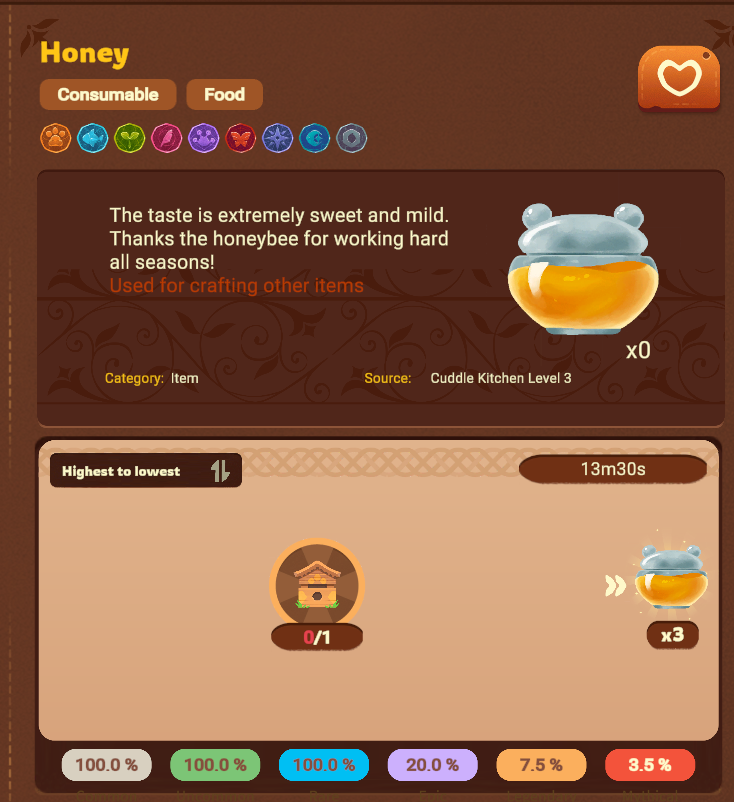 InKos33's tweet photo. 👉 La misión pide 3 consumables rare o higher

👉 Aquí está el truco: Honey cuenta como 
consumable

Si te sale raro+ en un solo craft misión hecha ✅

💡 ExtraTip: Beehive legendario+ = 100% rare https://t.co/AlyDw8lrF7