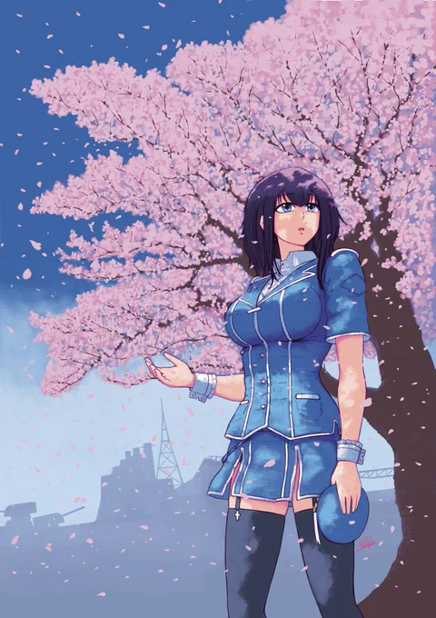 #開花宣言したから桜の絵を貼ろう