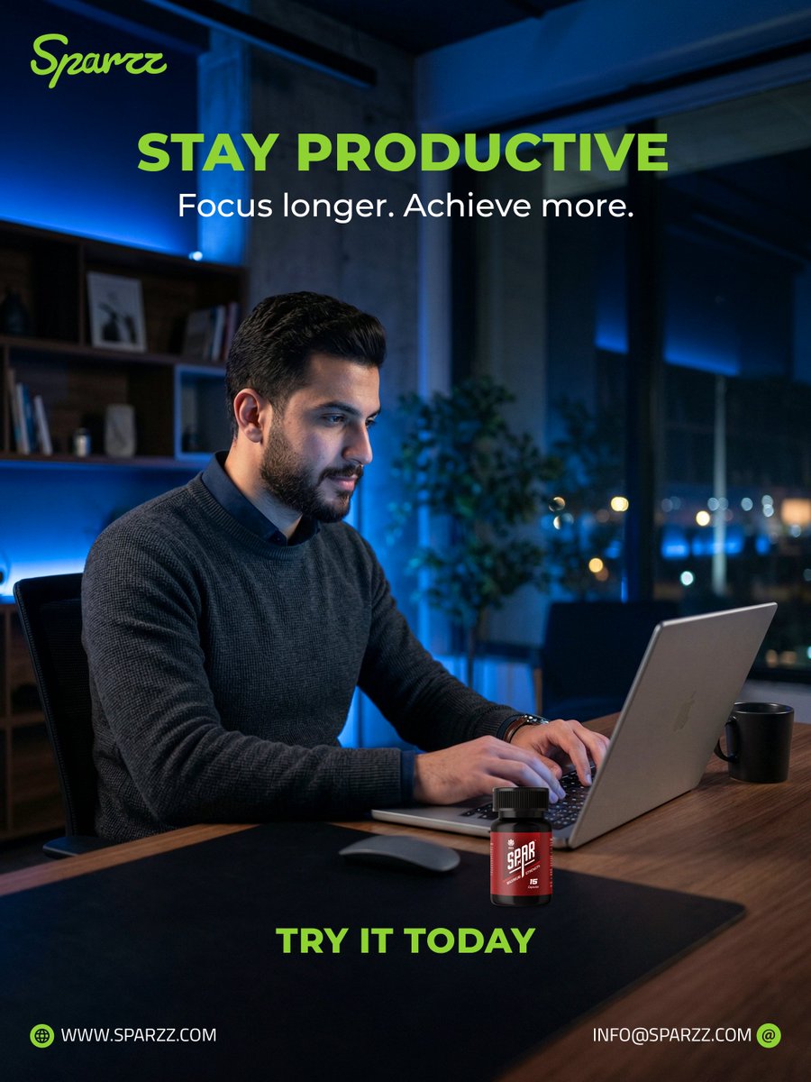 sparzzstore's tweet image. Are you struggling to stay productive?
Spar Red helps you stay alert and focused throughout the day. Try it today!
✅ Supports focus and attention
✅ Helps you stay productive
✅ Suitable for work, study, and everyday tasks
sparzz.com
#Sparzz #SparRed #StayProductive