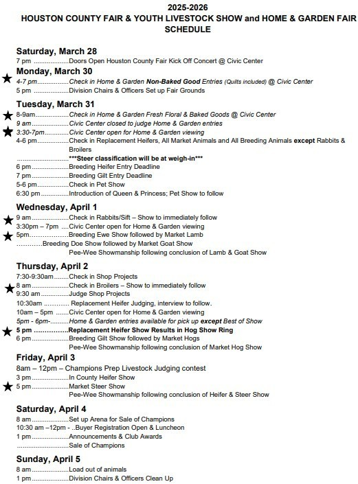kisdtigers's tweet image. The 2025-2026 HCF &amp;amp; youth Livestock Show kicks off on Saturday, March 28. Here is the schedule of events:

#HCF2026 #LivestockShow #GoTigers #KennardISD