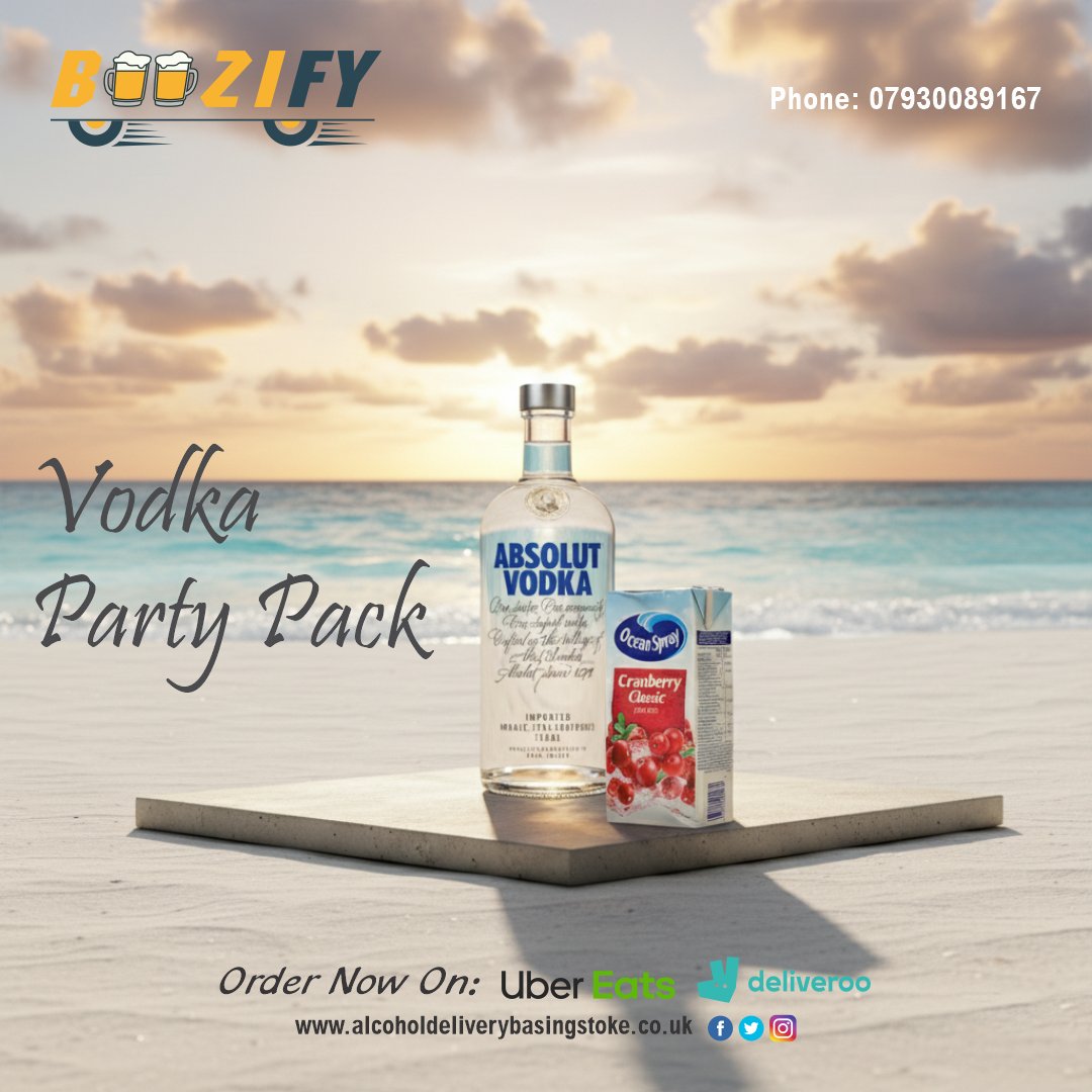 AlcoholDeliver6's tweet image. Party mood ON 🍸🔥

Grab your Vodka Party Pack with Absolut Vodka + cranberry mixer — delivered fast via Uber Eats &amp;amp; Deliveroo 🚀

📞 07930089167

#VodkaParty #Basingstoke #AlcoholDelivery #WeekendVibes #PartyReady #DrinkUp #Boozifiy