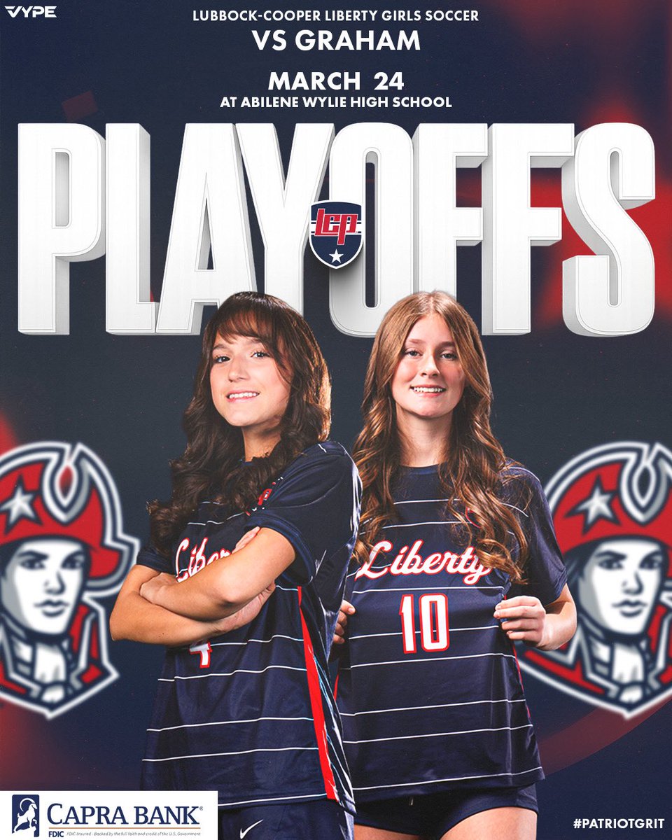 LibertyGS_LCP's tweet photo. 🇺🇸Game Day⚽️
🏆: Area
📍: Hugh Sandifer Stadium 
🆚: Graham
⏰: 1:00
📸 cred:  @askfungo
#GRIT
@patriot_ath @randyrosetta @hubcityprepslbk @athleticslcp @bystephengarcia @stevenliles @VYPEGraphics https://t.co/Im37dGtrBi