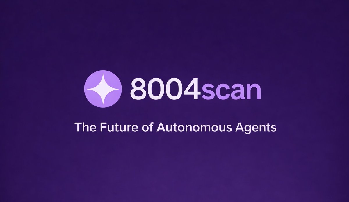 Autonomous AI agents are evolving from simple assistants into independent actors capable of executing tasks and making decisions.

8004scan.io provides the discovery and analytics layer to navigate this rapidly growing ecosystem 📊