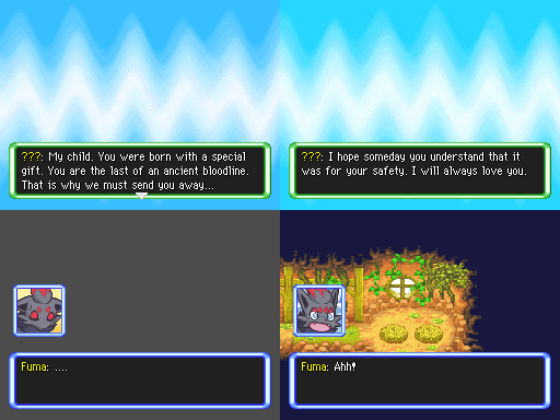 vulpuz's tweet photo. Making a pmd story using @Remukko521's dialog creator. Haven't thought of a name yet. Part 1
#MysteryDungeon https://t.co/CzdTws8Ikk