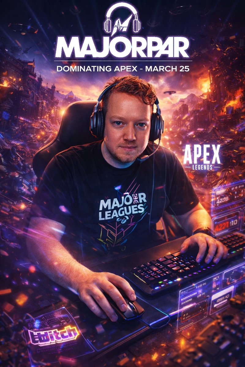 Majorpar9's tweet photo. Great to be back! Awesome catching up with so many of you on stream yesterday, incredible matches on ships also secured the 'E' with the brand-new Hoche. Tomorrow we switch gears and dive back into Apex Legends..  Let's dominate the arena and become CHAMPIONS! #apexlegends https://t.co/P3u4BEuOtu