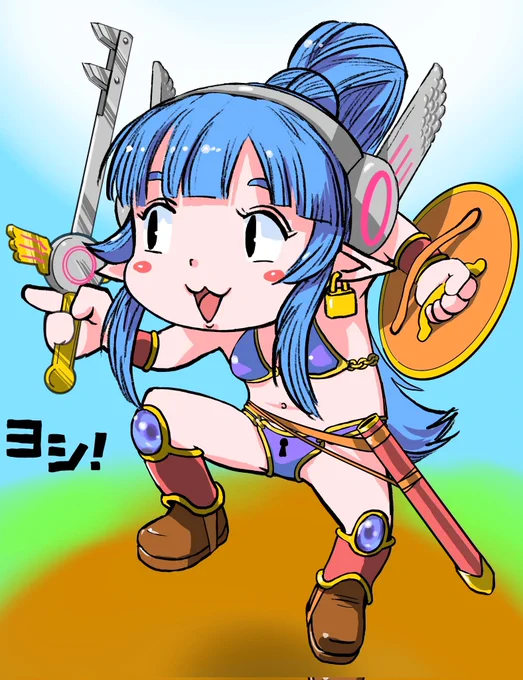 #同じキャラですが異なる装備の姿を晒す見た人もやる