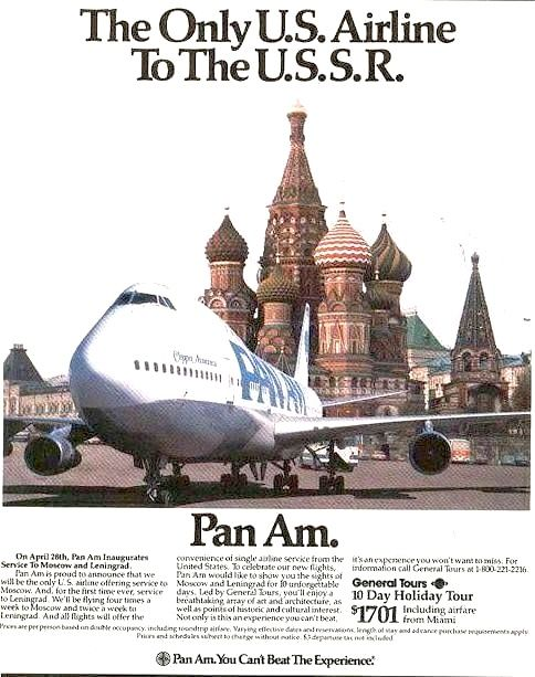"The only US airline to the USSR"