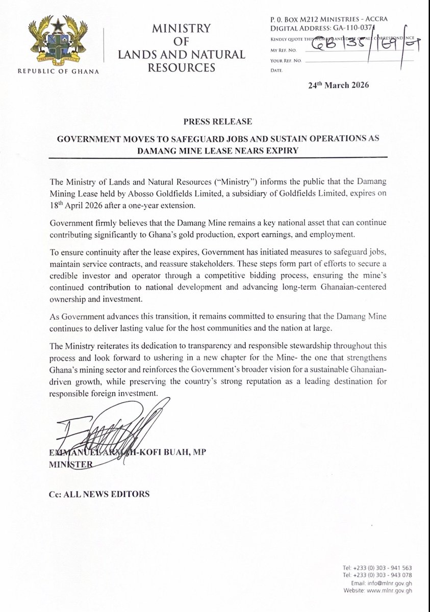 Ministry of Lands and Natural Resources-Ghana tweet media