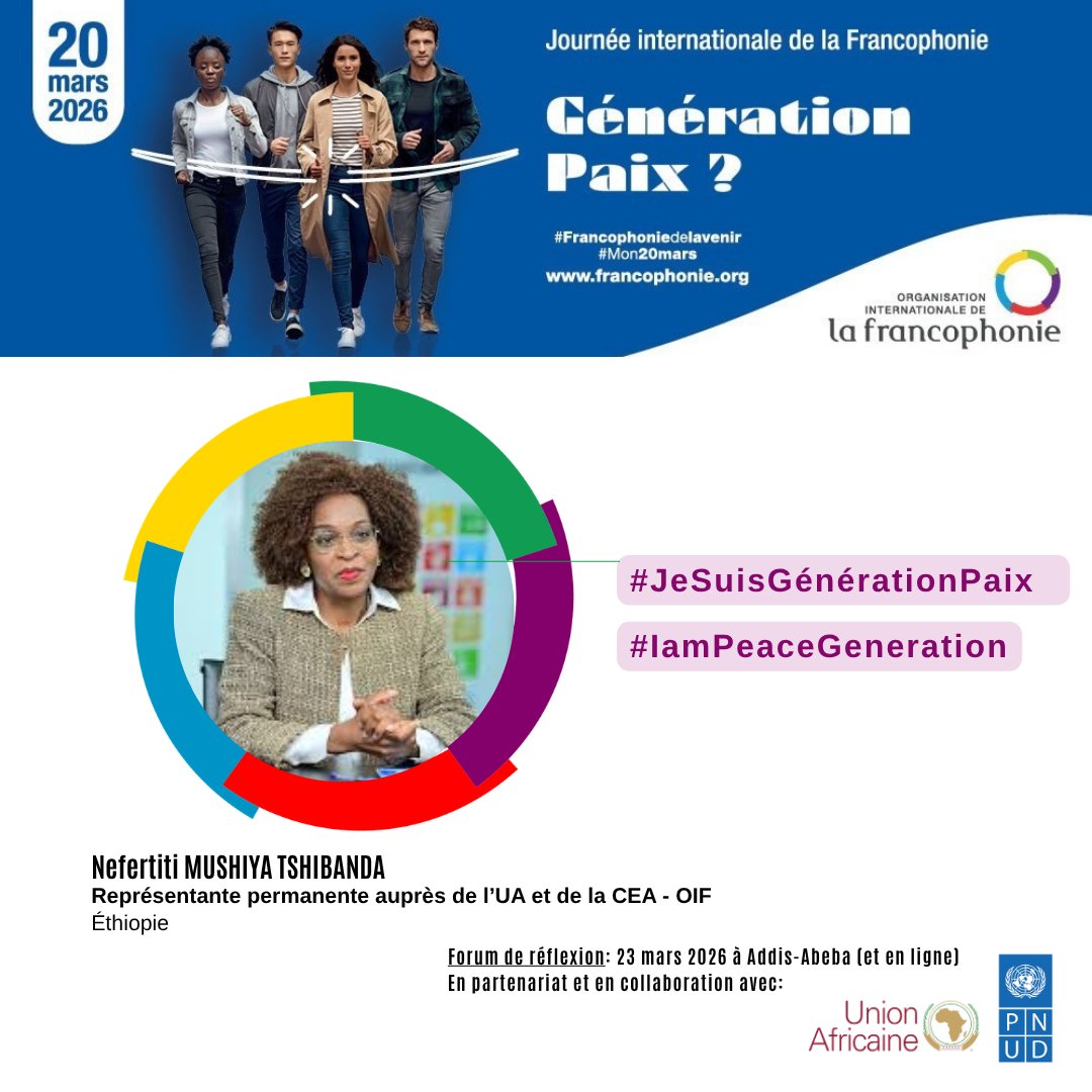 RPUA_OIF's tweet photo. #JeSuisGénérationPaix 
#IamPeaceGeneration
@nefertiti_tshi https://t.co/JdE0O5xCAK