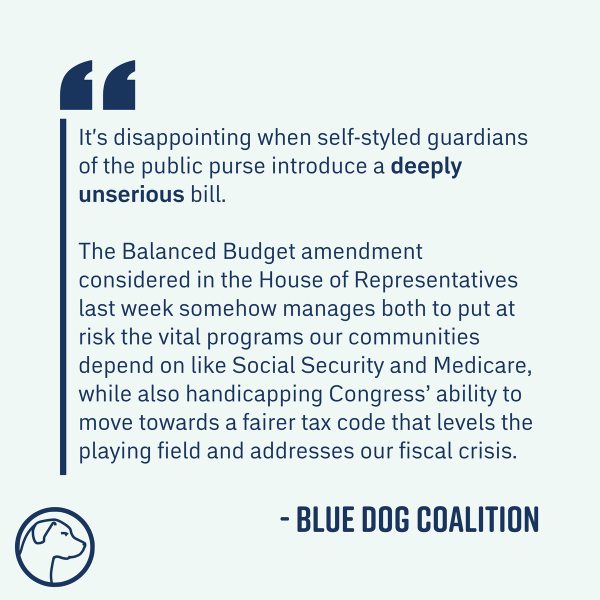 Blue Dog Coalition tweet media