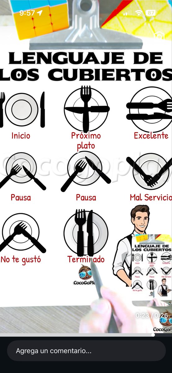 Lo de “próximo plato” , “mal servicio” y “excelente” es medio cualquiera no ?