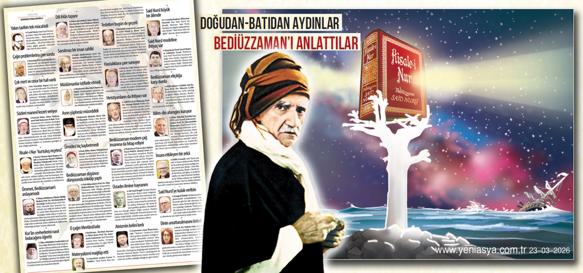yeniasya's tweet photo. DOĞUDAN-BATIDAN AYDINLAR BEDİÜZZAMAN’I ANLATTILAR https://t.co/6ZtDWRX3ax https://t.co/mSjP677ikM