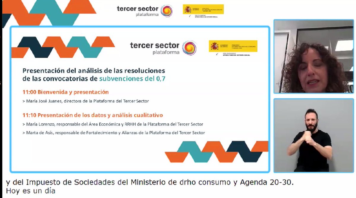La Mesa del Tercer Sector asiste al seminario virtual de presentación del análisis anual de las convocatorias de #subvenciones con cargo al 0,7% del #IRPF y del   #ImpuestoDeSociedades.
Los datos revelan que: (Hilo...)