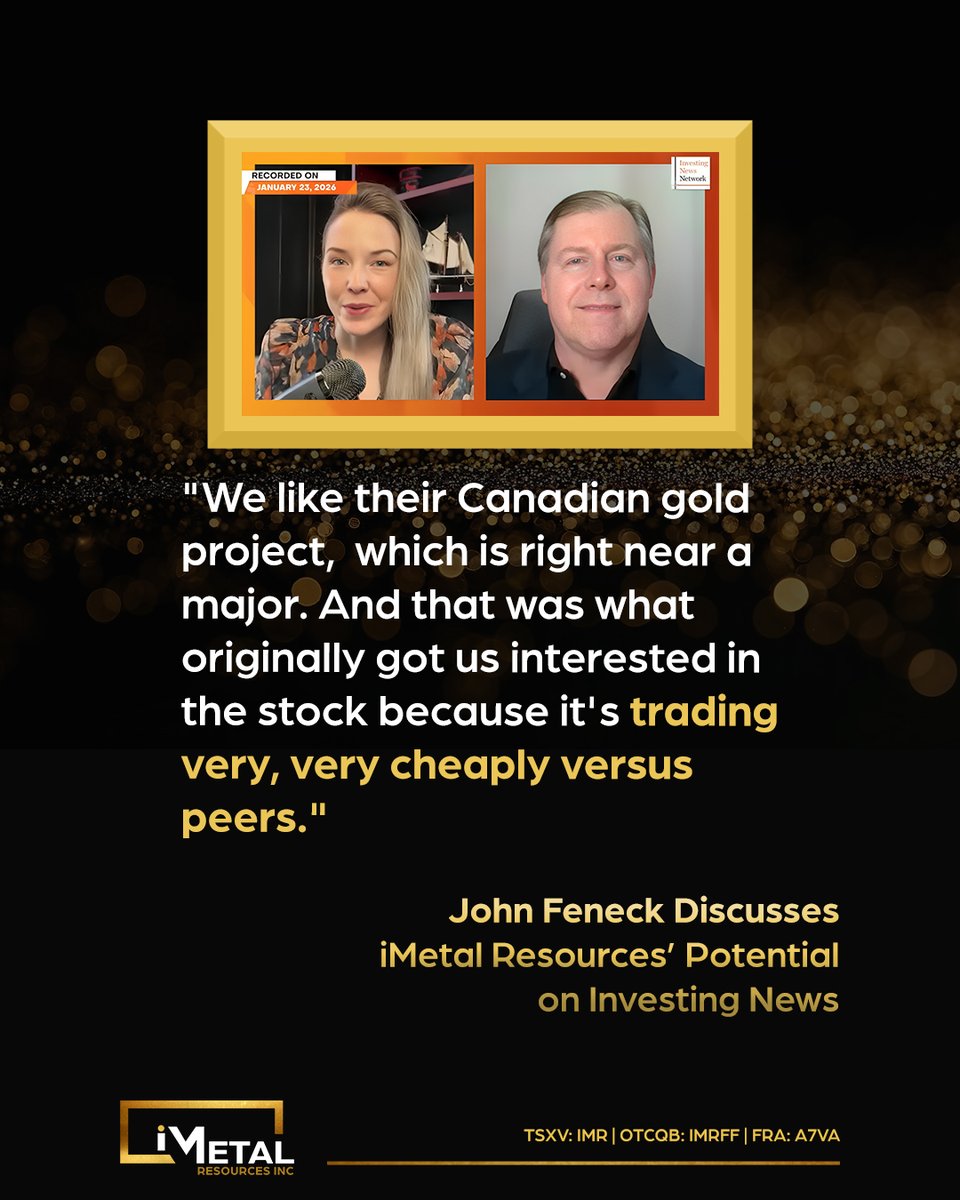 Progress across our Ontario and Quebec assets, combined with our market position, reinforces long-term value for shareholders.

Discover our portfolio: ordnl.link/TXPeoOk

🇨🇦 #TSXV: $IMR $IMR.V 🇺🇸 #OTCQB: $IMRFF 🇩🇪 #FSE: #A7VA