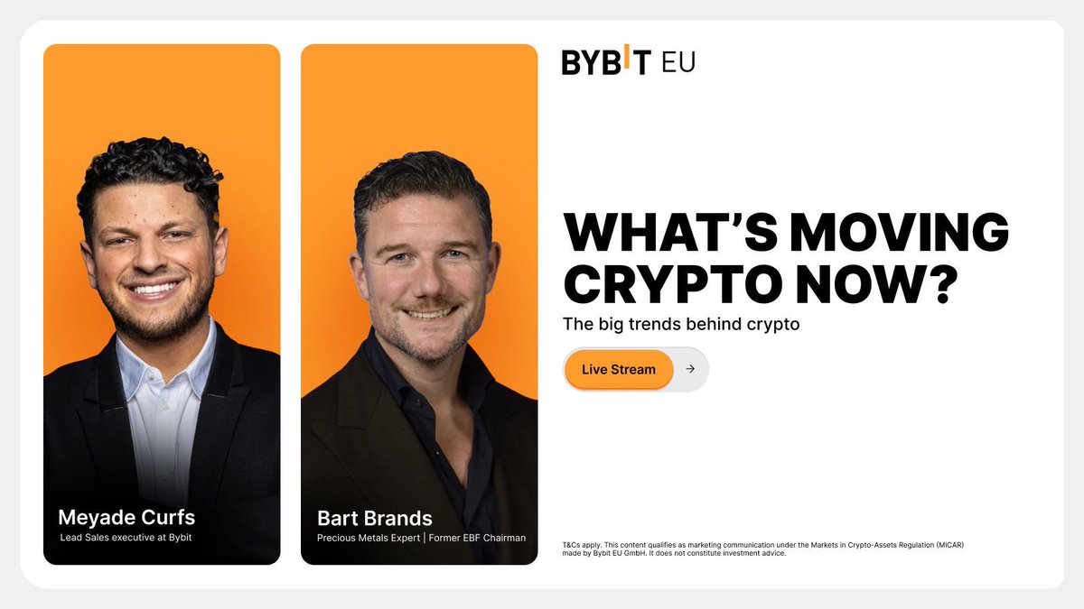 Bybit_CZSK's tweet photo. Dnes živě: Co právě hýbe kryptoměnami?

Připojte se k našemu AMA dnes ve 20:00 SEČ

Moderátor: Meyade Curfs
Host: Bart Brands

Téma:
Nálada na trhu
Makroekonomika a geopolitika
Recurring Buy
Earn Produkty
3 % APY
🎁 Soutěž o MacBook Neo
 Podrobnosti během AMA

Sledujte zde:
Web: https://t.co/yga3jx17tj
X Live: https://t.co/RUYoYfQXRJ
YouTube: https://t.co/Axme5hrosf