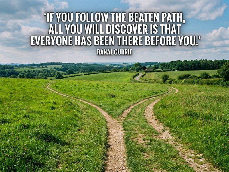 Ranal55's tweet image. If you follow the beaten path, all you will discover is that everyone has been there before you.
 
#quote #quotesmith55 #discovery #path #TuesdayTreasure