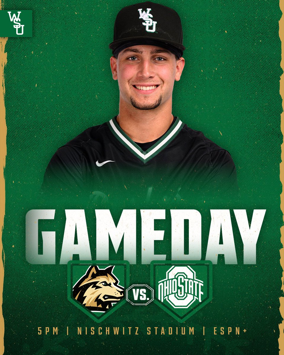 WSURaidergang's tweet photo. Your Tuesday plans! 🐺⚾️

🆚 Ohio State
⏰ 5 pm
📍 Nischwitz Stadium
⚫️ Free T-Shirt: First 100 Fans
📺 ESPN+
🎟️ https://t.co/gf6mFktFll

#Raidergang | #BuildtheMonster https://t.co/yOVCM5bg4m