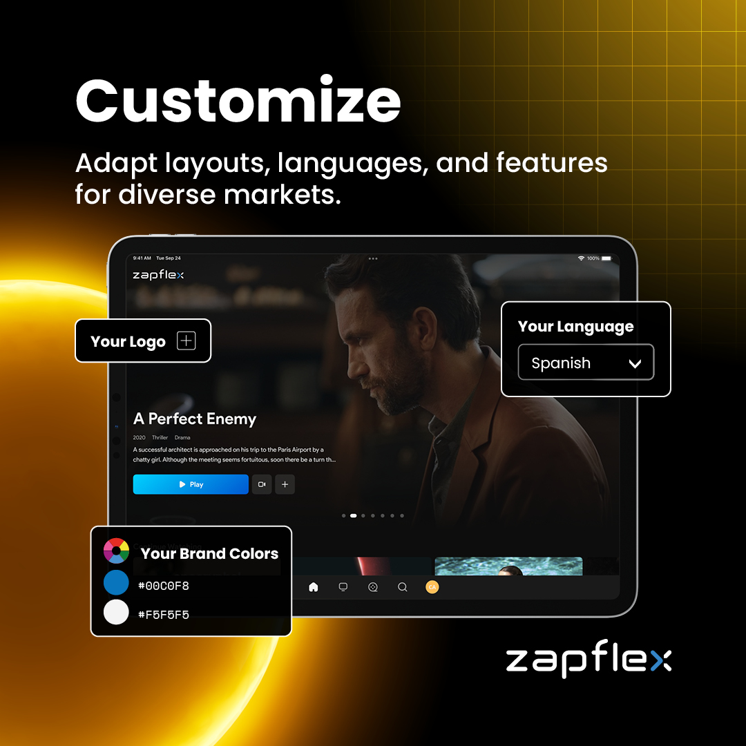 🎨 Customize 🧩

Adapt layouts, languages, and features to serve diverse markets and user preferences.

👉 Find out more about the Zapflex integrated video platform at bit.ly/49bccYP.