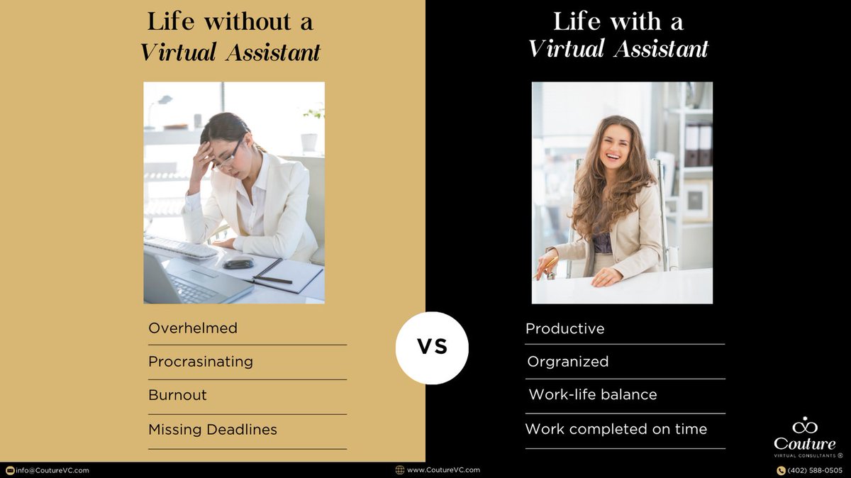 Do you ever feel completely overwhelmed and drained trying to juggle multiple tasks?  Stop being overwhelmed and overworked, and let a VA take care of the admin work, so you can focus on high-leverage activities that drive real results and growth. Get started today!