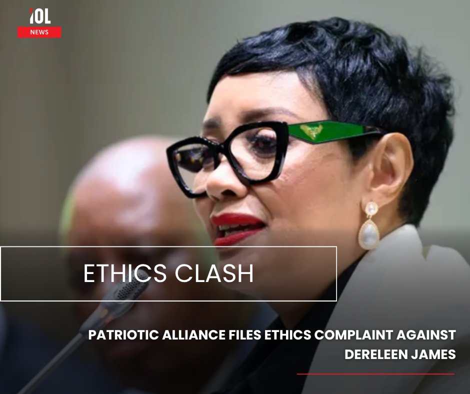 IOL's tweet image. The Patriotic Alliance has lodged an ethics complaint against Dereleen James. The move intensifies political tensions and raises questions about accountability and integrity in public office. South Africans await the outcome.
#news #ethics #complaint #PatrioticAlliance #political