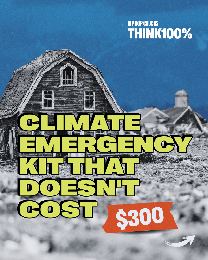 HipHopCaucus's tweet image. Preparedness should not be a luxury.

A climate emergency kit does not need to cost $300 to help protect you and your family. Start with simple, affordable basics and build from there. Safety should be accessible to all of us.

#HipHopCaucus #Think100 #ClimateEmergency